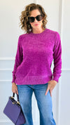 Cuddle Cloud Chenille Sweater-Lt Plum-140 Sweaters-Zenana-Coastal Bloom Boutique, find the trendiest versions of the popular styles and looks Located in Indialantic, FL