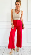 Hot Ticket Wide Leg Pants - Red-100 Pants-ENTRO-Coastal Bloom Boutique, find the trendiest versions of the popular styles and looks Located in Indialantic, FL