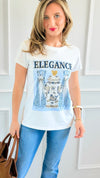 Blue Elegance Premium Italian T-Shirt-110 Short Sleeve Tops-Mitica & Co-Coastal Bloom Boutique, find the trendiest versions of the popular styles and looks Located in Indialantic, FL