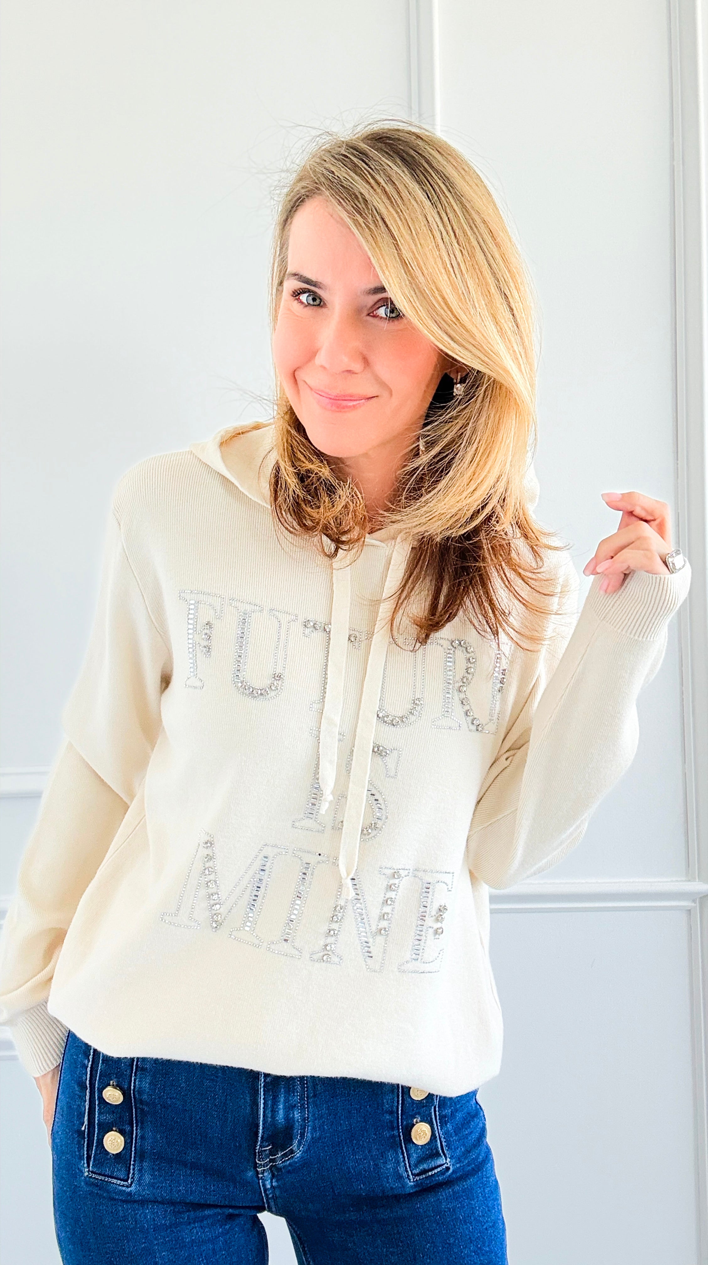 Future Is Mine Hoodie-140 Sweaters-cinniya-Coastal Bloom Boutique, find the trendiest versions of the popular styles and looks Located in Indialantic, FL