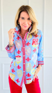 Regal Statement Button-Up Blouse-110 Long Sleeve Tops-Gretchen Scott-Coastal Bloom Boutique, find the trendiest versions of the popular styles and looks Located in Indialantic, FL