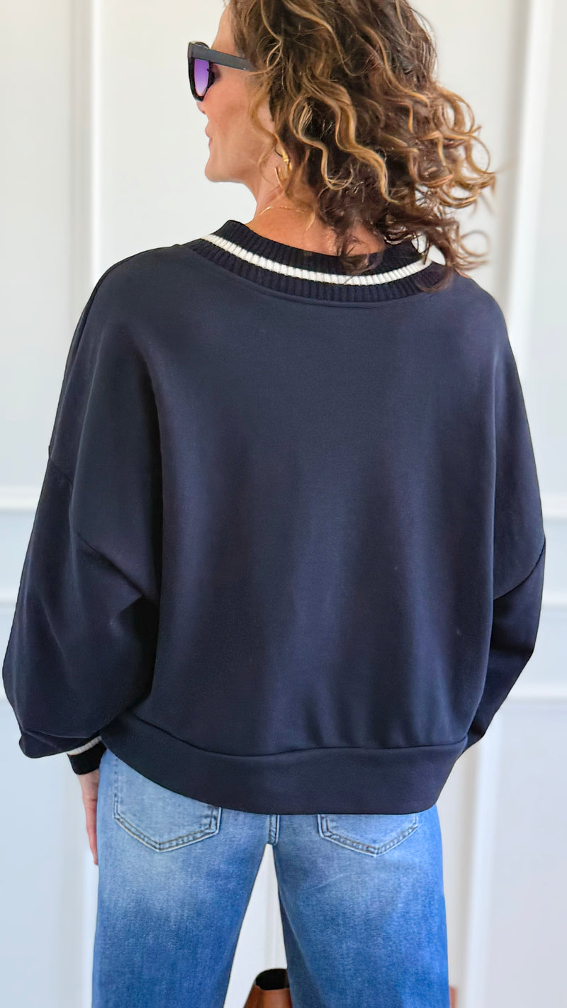 Ranch Beary Italian Sweatshirt-140 Sweaters-AZUL MONACO-Coastal Bloom Boutique, find the trendiest versions of the popular styles and looks Located in Indialantic, FL