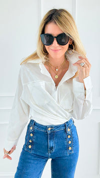 Subtle Sparkle Top-130 Long Sleeve Tops-PASTEL DESIGN-Coastal Bloom Boutique, find the trendiest versions of the popular styles and looks Located in Indialantic, FL