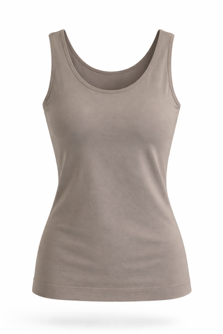 Essential Everyday Reversible Fitted Top - Light Mocha