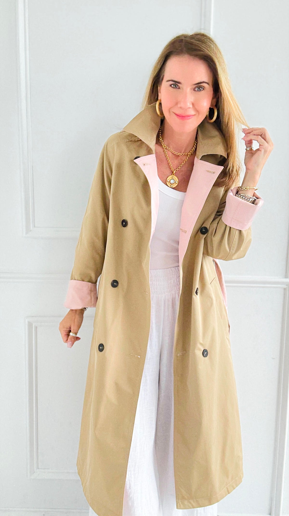 Paris Forecast Italian Long Coat-160 Jackets-KZ SENA-Coastal Bloom Boutique, find the trendiest versions of the popular styles and looks Located in Indialantic, FL