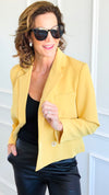 City Muse Cropped Blazer - Dijon-160 Jackets-oddi-Coastal Bloom Boutique, find the trendiest versions of the popular styles and looks Located in Indialantic, FL