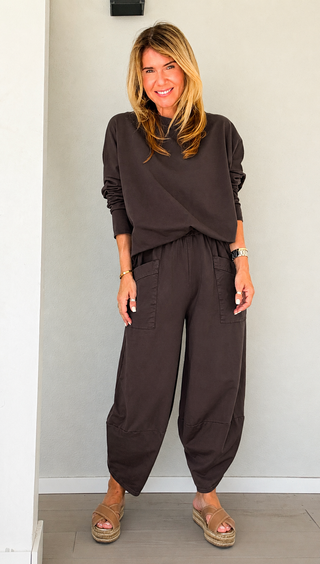 La Spezia Italian Barrel Cotton Set - Chocolate