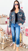 Boho Dazzle Corduroy Jacket-160 Jackets-Andree By Unit-Coastal Bloom Boutique, find the trendiest versions of the popular styles and looks Located in Indialantic, FL