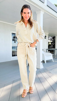 Coastal Ease Barrel Pants-100 Pants-SO ME-Coastal Bloom Boutique, find the trendiest versions of the popular styles and looks Located in Indialantic, FL