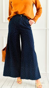 Dotted Debut Pant-170 Bottoms-DAVI & DANI-Coastal Bloom Boutique, find the trendiest versions of the popular styles and looks Located in Indialantic, FL
