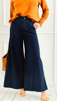 Dotted Debut Pant-170 Bottoms-DAVI & DANI-Coastal Bloom Boutique, find the trendiest versions of the popular styles and looks Located in Indialantic, FL