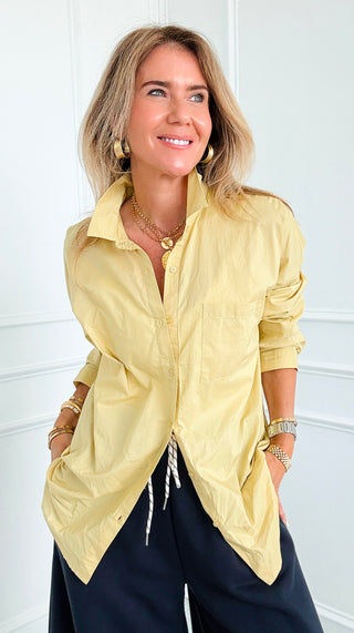 Classic Button-Up Top - Honey