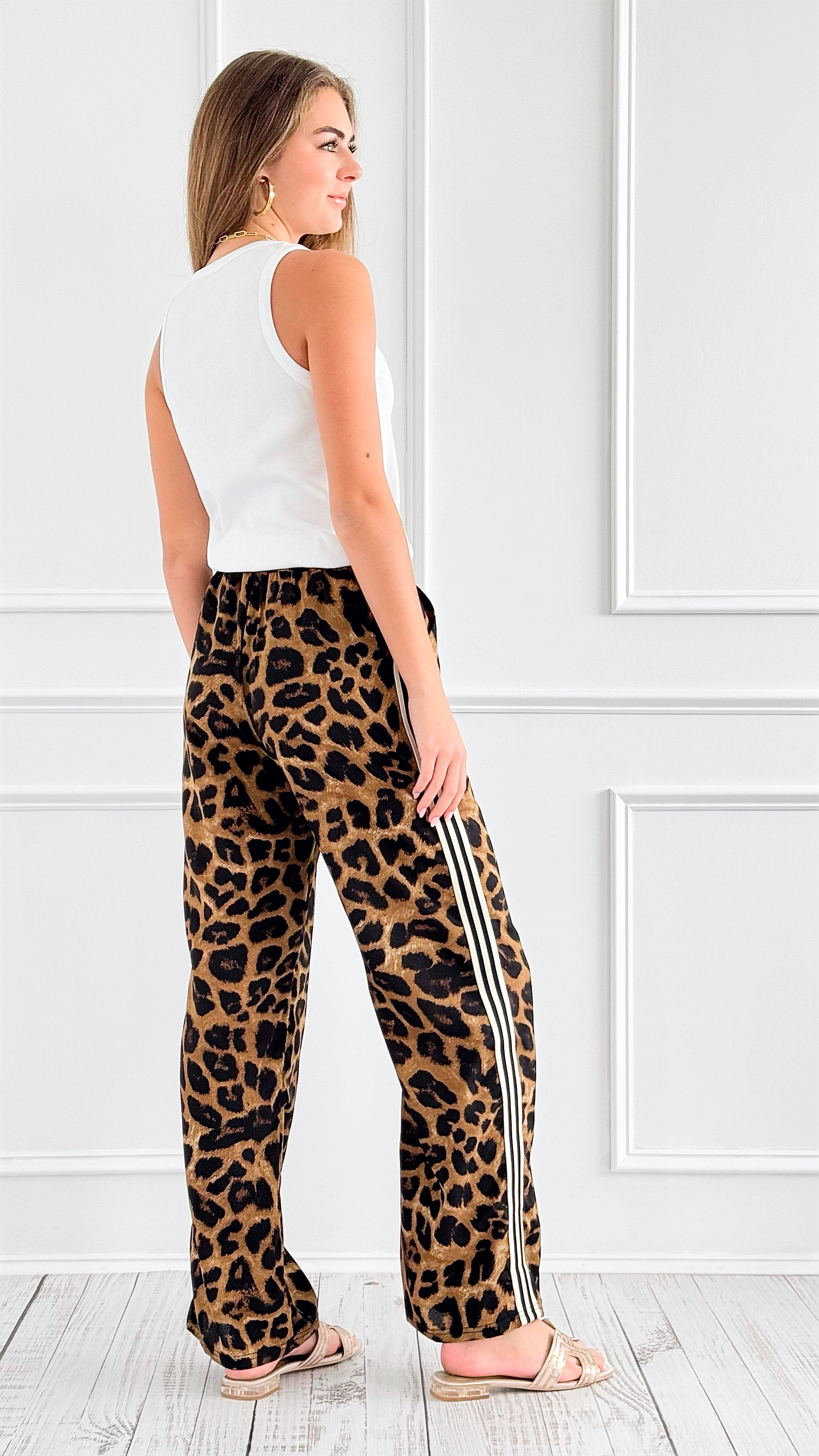 Leopard Print Drawstring Lounge Pants-100 Pants-7Mango7-Coastal Bloom Boutique, find the trendiest versions of the popular styles and looks Located in Indialantic, FL