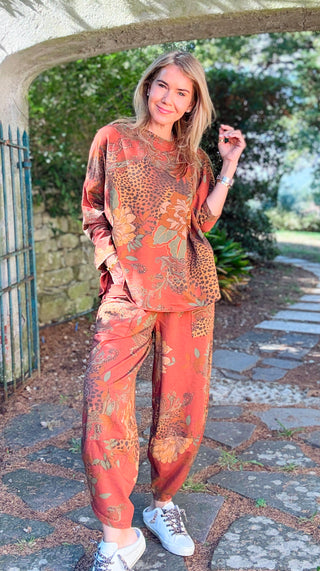 Floral Instinct La Spezia Italian Cotton Set- Rust