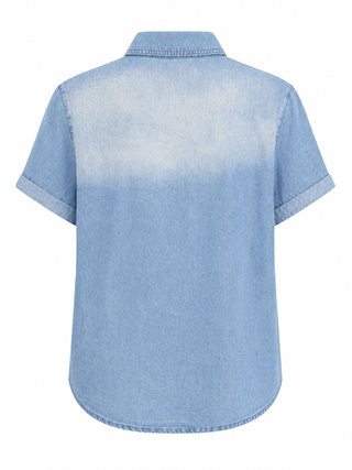 Wild Weekend Button Down Top - Myosotis