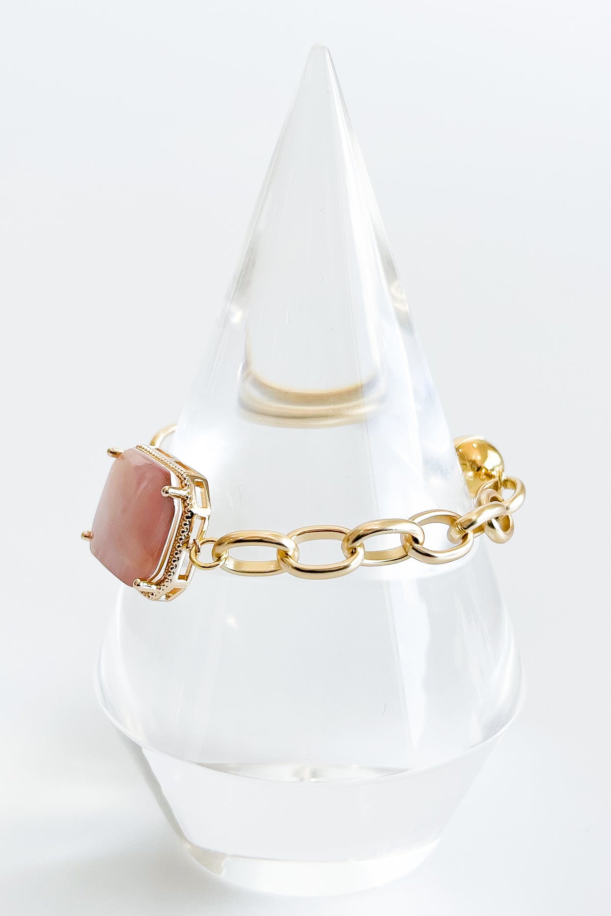 Chunky Crystal Hexagon Magnetic Bracelet - Pink-230 Jewelry-AF Designs-Coastal Bloom Boutique, find the trendiest versions of the popular styles and looks Located in Indialantic, FL