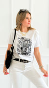 DAMAGED- Adorable Italian Graphic Tee- Black-110 short Sleeve Top-Italianissimo-Coastal Bloom Boutique, find the trendiest versions of the popular styles and looks Located in Indialantic, FL