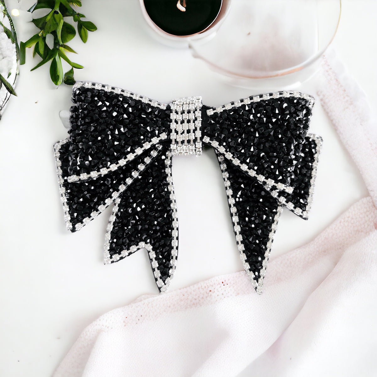 Glam Rhinestone Bow Tie-260 Other Accessories-Darling-Coastal Bloom Boutique, find the trendiest versions of the popular styles and looks Located in Indialantic, FL
