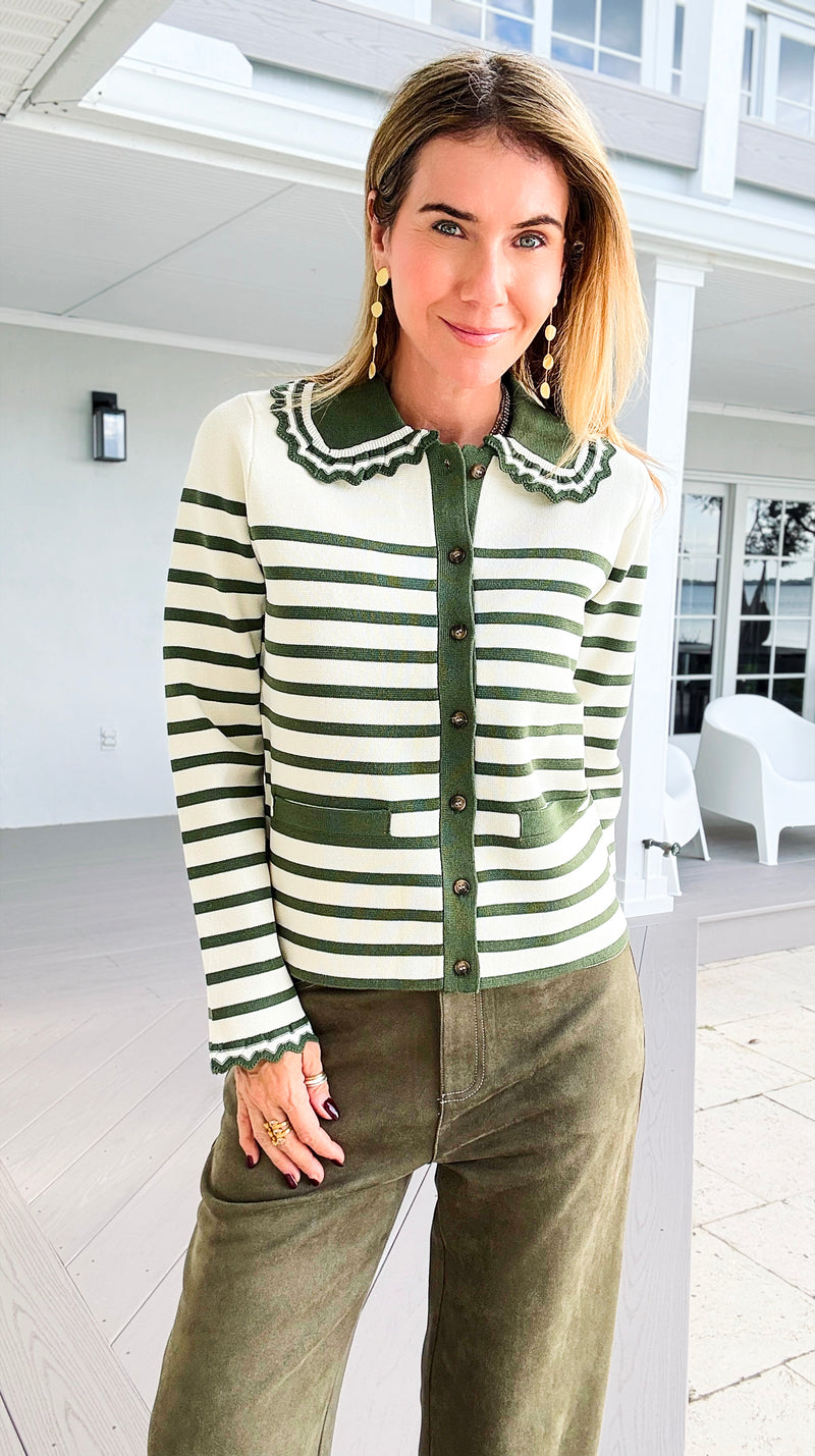 Presley Stripe Cardigan-140 Sweaters-rivir-Coastal Bloom Boutique, find the trendiest versions of the popular styles and looks Located in Indialantic, FL