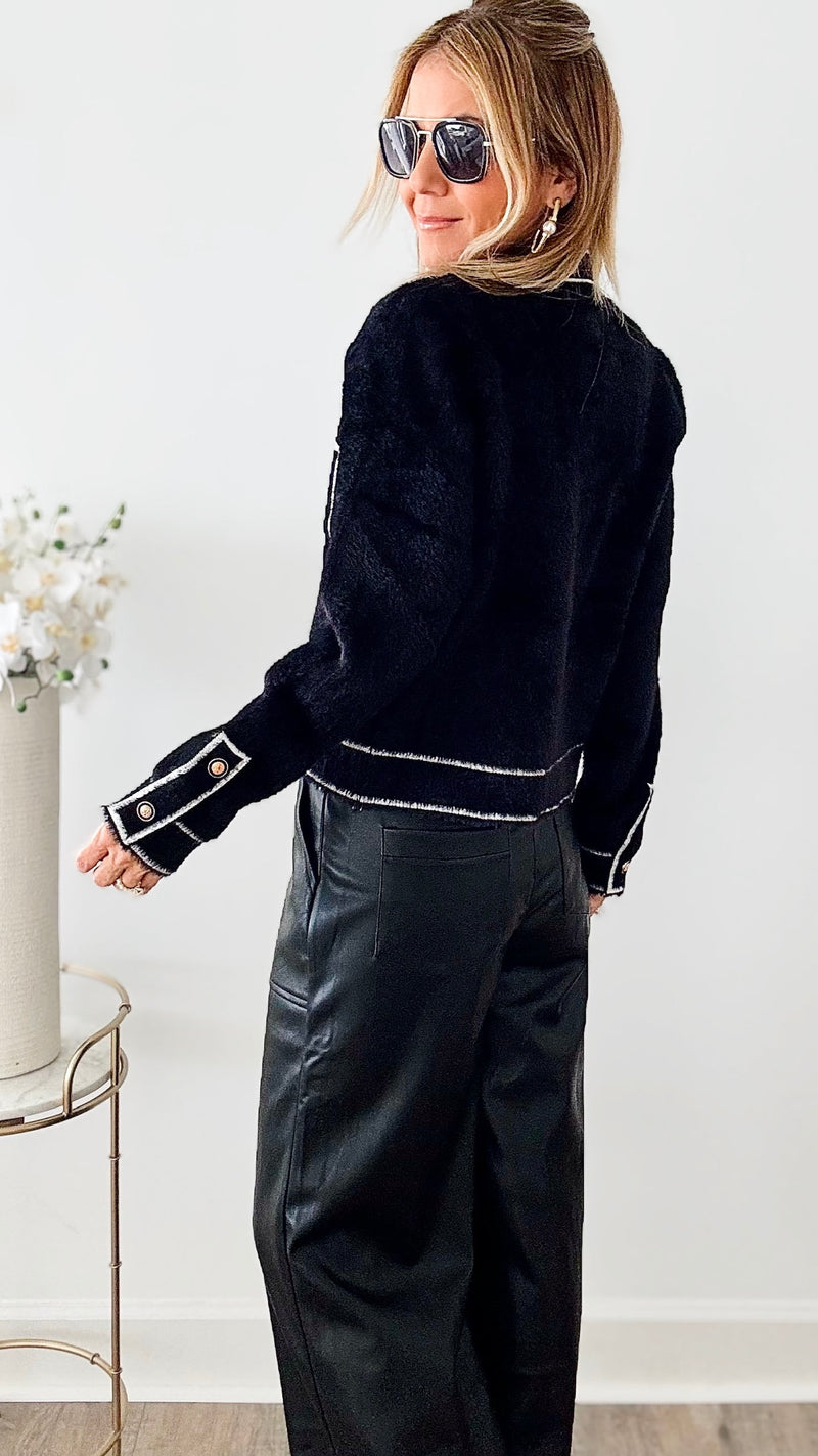 Faux Leather Wide Leg Carpenter Pants-170 Bottoms-Fore Collection-Coastal Bloom Boutique, find the trendiest versions of the popular styles and looks Located in Indialantic, FL