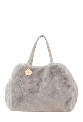 Soft Luxe Italian Fur Tote - Lt Blue