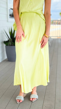 Just My Type Italian Skirt- Light Green