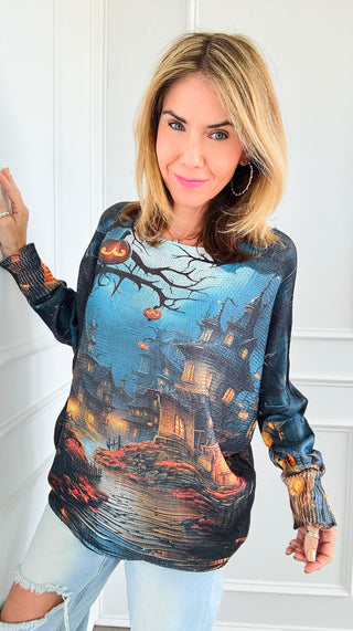Spooktacular Italian St Tropez Knit-140 Sweaters-Italianissimo-Coastal Bloom Boutique, find the trendiest versions of the popular styles and looks Located in Indialantic, FL