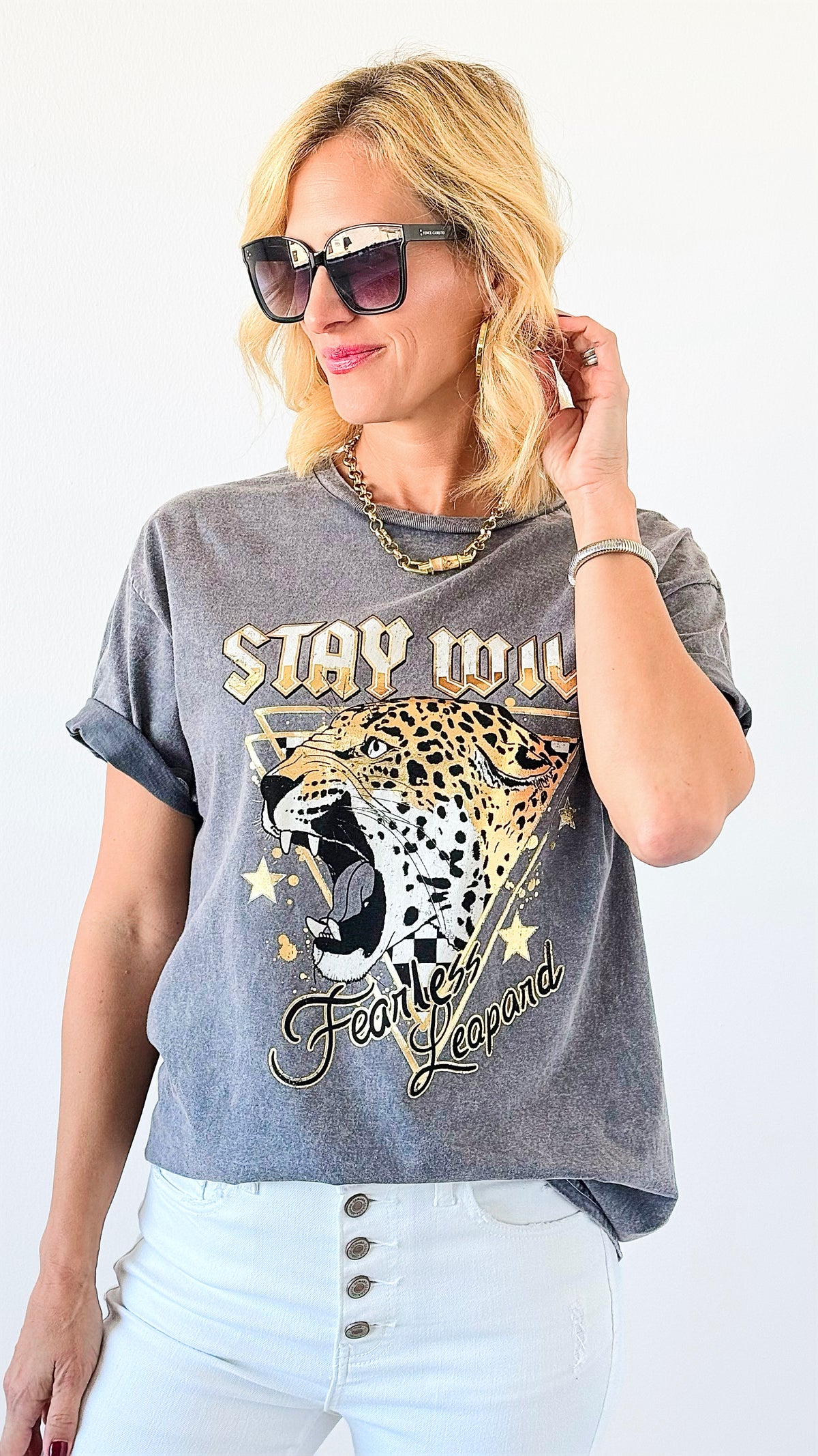 Fearless Spirit Graphic Tee-110 Short Sleeve Tops-Sweet Claire-Coastal Bloom Boutique, find the trendiest versions of the popular styles and looks Located in Indialantic, FL