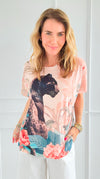 Majesty Bloom Italian Graphic Tee-110 short Sleeve Top-Italianissimo-Coastal Bloom Boutique, find the trendiest versions of the popular styles and looks Located in Indialantic, FL