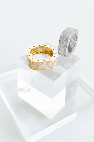 Sterling Silver Micropave Statement Ring-230 Jewelry-NYC-Coastal Bloom Boutique, find the trendiest versions of the popular styles and looks Located in Indialantic, FL