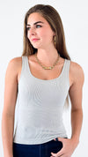 Seamless Compression Racerback Tank - Grey-100 Sleeveless Tops-Mono B-Coastal Bloom Boutique, find the trendiest versions of the popular styles and looks Located in Indialantic, FL