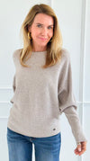 Ribbed Italian Pullover- Mocha-140 Sweaters-Italianissimo-Coastal Bloom Boutique, find the trendiest versions of the popular styles and looks Located in Indialantic, FL