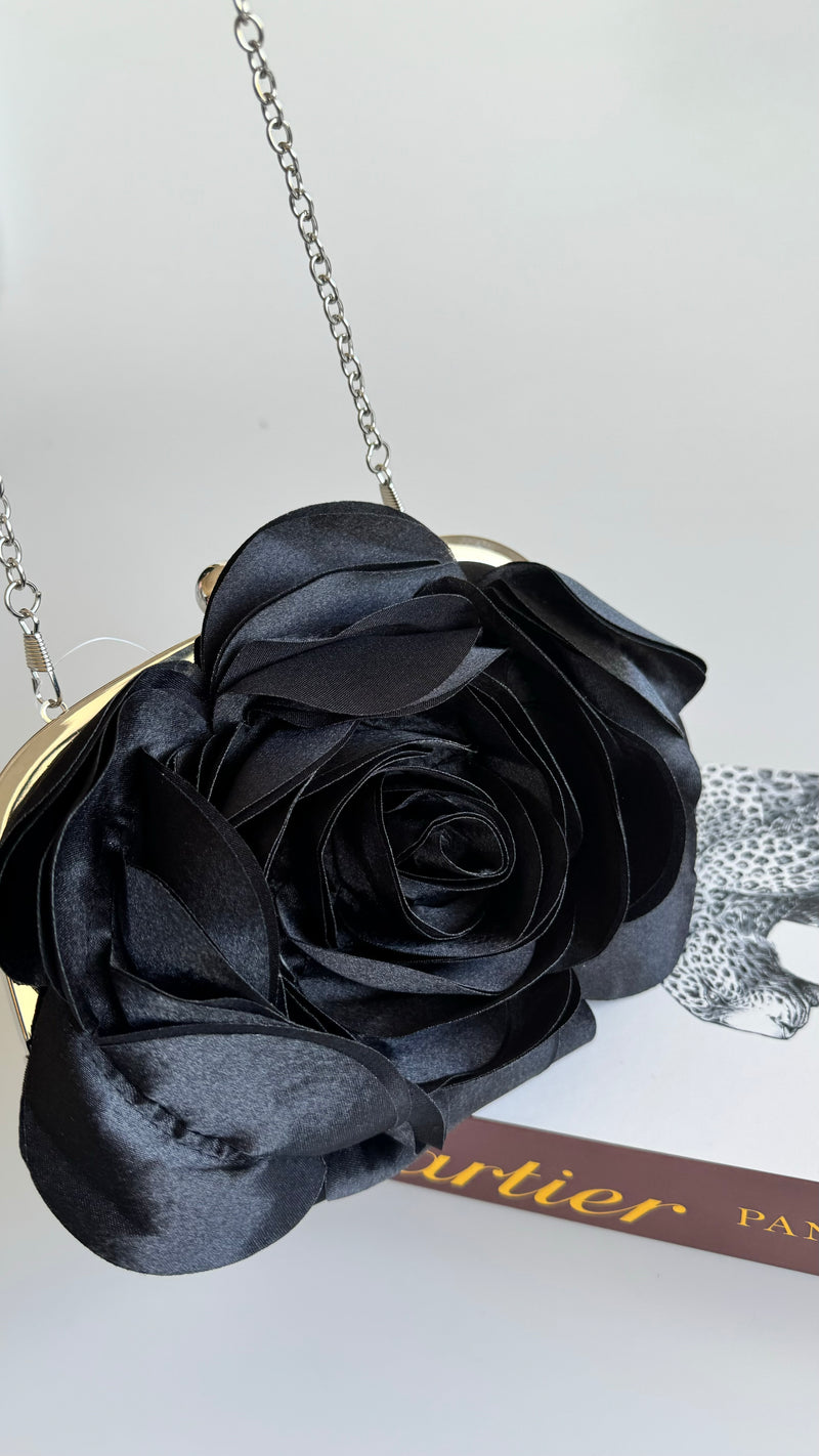 Roses are Roses Bag - Black-240 Bags-ICCO ACCESSORIES-Coastal Bloom Boutique, find the trendiest versions of the popular styles and looks Located in Indialantic, FL