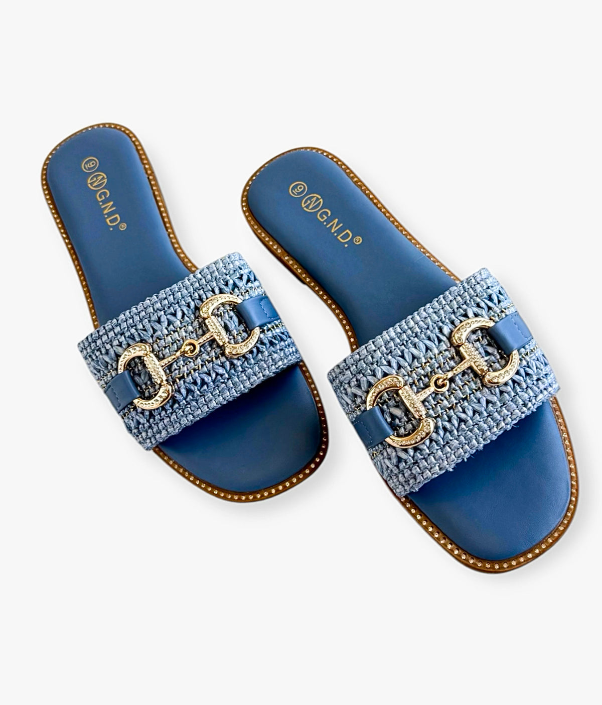 Riviera Buckle Sandals - Blue-250 Shoes-GND-Coastal Bloom Boutique, find the trendiest versions of the popular styles and looks Located in Indialantic, FL