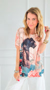 Majesty Bloom Italian Graphic Tee-110 short Sleeve Top-Italianissimo-Coastal Bloom Boutique, find the trendiest versions of the popular styles and looks Located in Indialantic, FL