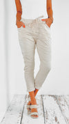 Italian Wish List Jogger - Sand Beige-180 Joggers-Italianissimo-Coastal Bloom Boutique, find the trendiest versions of the popular styles and looks Located in Indialantic, FL