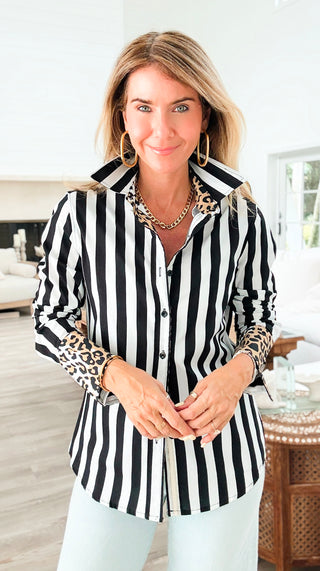 Leopard Lane Italian Hampton Blouse