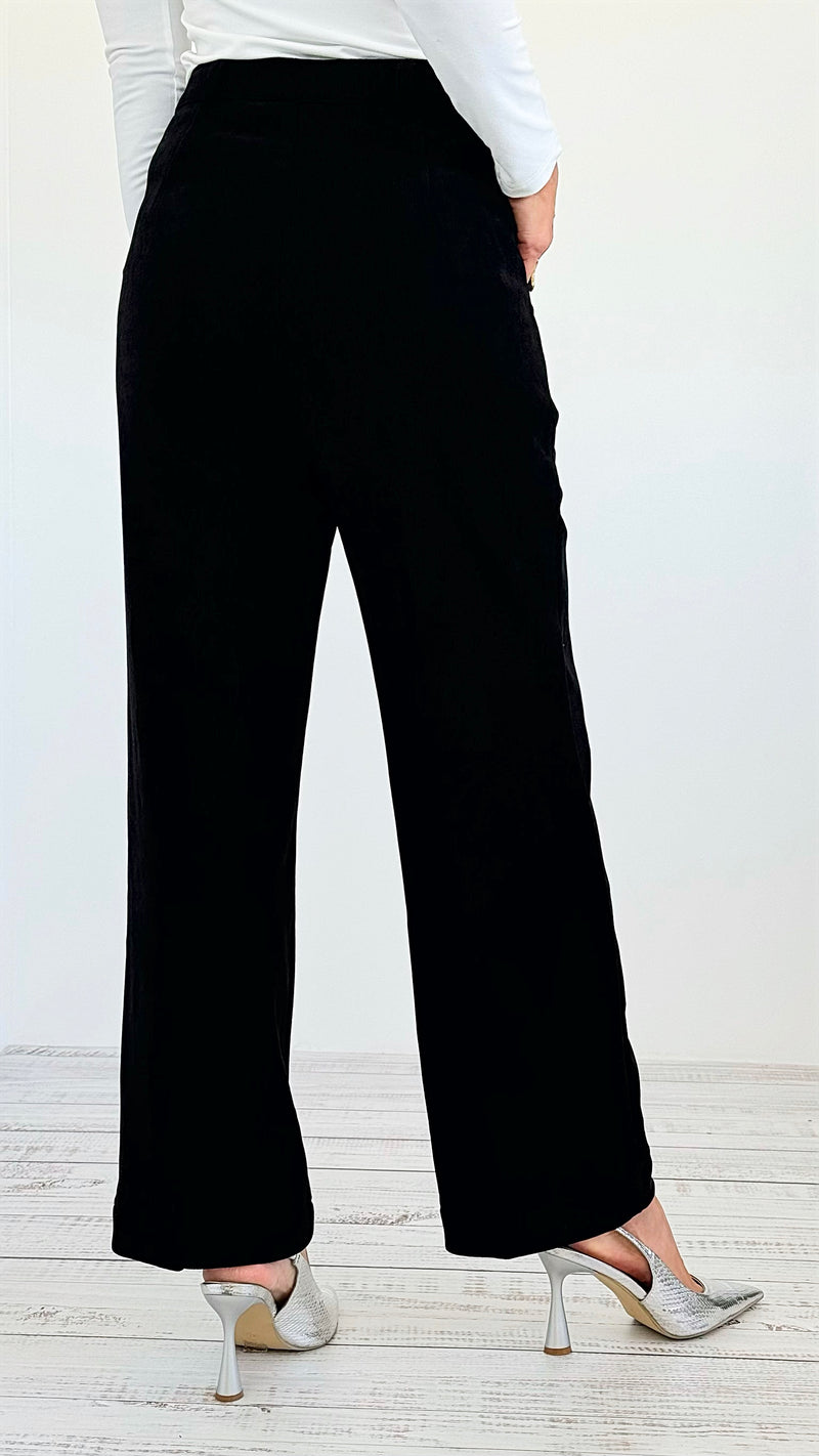 Velvet Aura Wide-Leg Pant-170 Bottoms-Michel-Coastal Bloom Boutique, find the trendiest versions of the popular styles and looks Located in Indialantic, FL