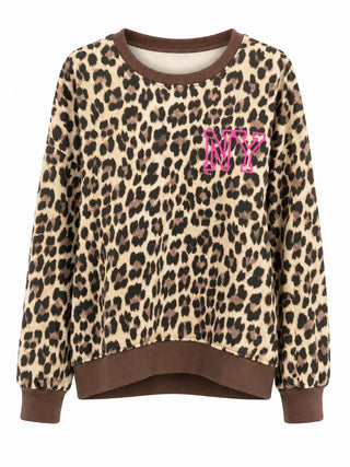 NY Wild Sweatshirt Italian Sweatshirt - Bold Leopard