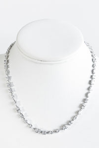 Sterling Silver Pear & Oval Necklace-230 Jewelry-NEWNYC2-Coastal Bloom Boutique, find the trendiest versions of the popular styles and looks Located in Indialantic, FL