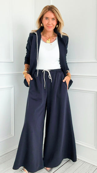 Caroline Italian Pant- Navy