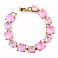 Cushion Stone Bracelet - Opal, Pink-230 Jewelry-NYW-Coastal Bloom Boutique, find the trendiest versions of the popular styles and looks Located in Indialantic, FL