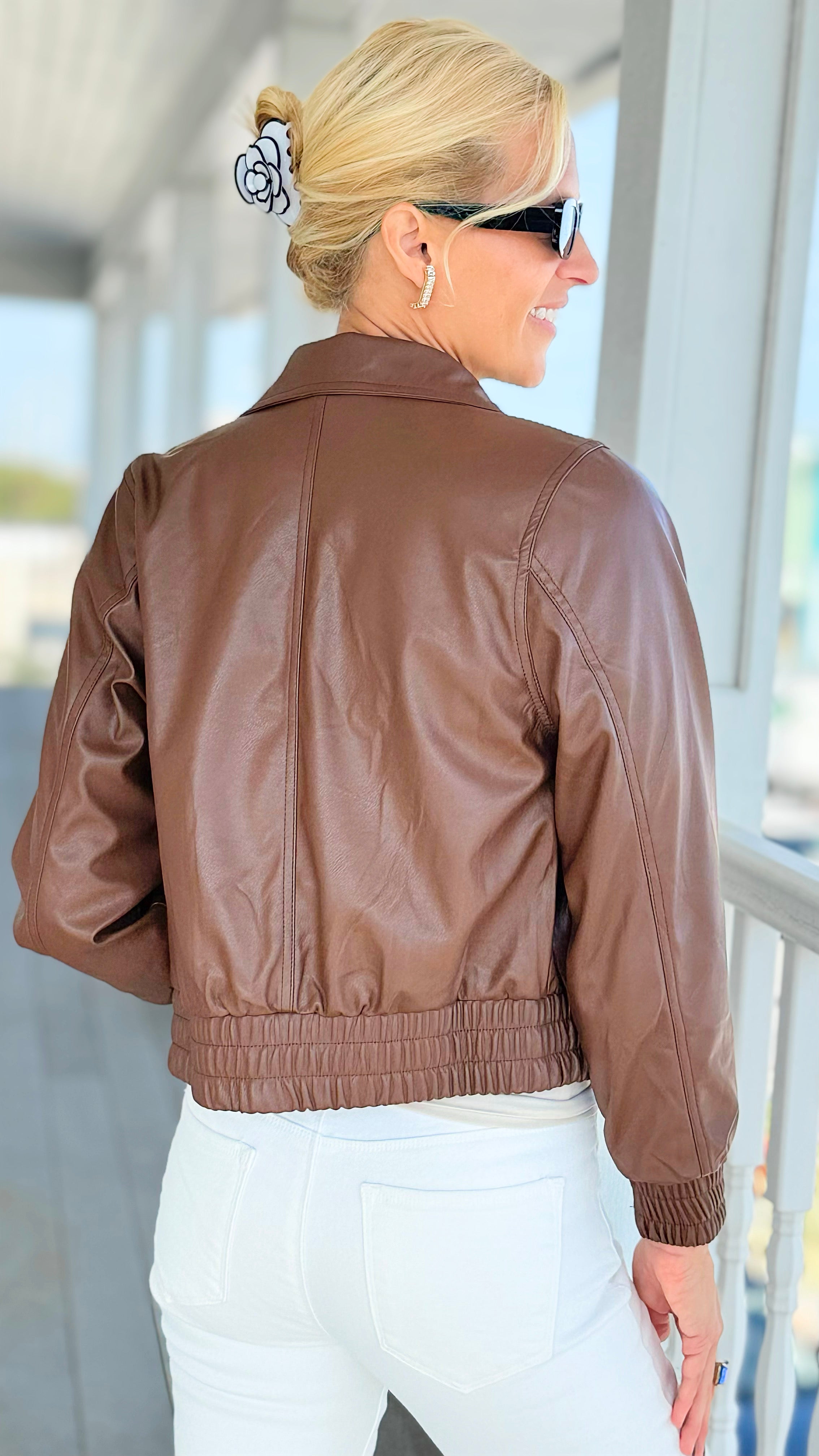 Statement Cropped Bomber Jacket