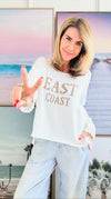 East Coast Knit Oversized Sweater-White, Khaki-140 Sweaters-Miracle-Coastal Bloom Boutique, find the trendiest versions of the popular styles and looks Located in Indialantic, FL