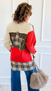 Rustic Remix Patchwork Jacket-160 Jackets-ROUSSEAU-Coastal Bloom Boutique, find the trendiest versions of the popular styles and looks Located in Indialantic, FL