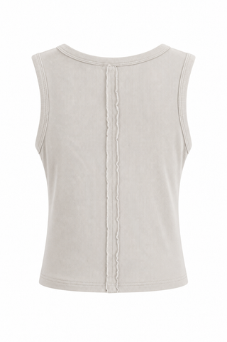 Perfect Layering Italian Tank Top- Greige