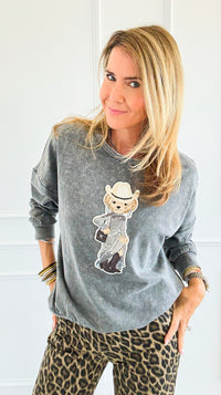 CB Custom - Rodeo Runway Sweatshirt-130 Long Sleeve Tops-Blu Pepper / Holly-Coastal Bloom Boutique, find the trendiest versions of the popular styles and looks Located in Indialantic, FL