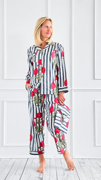 Morning Garden Lounge Pajama Set-220 Intimates-bhavnas boutique-Coastal Bloom Boutique, find the trendiest versions of the popular styles and looks Located in Indialantic, FL