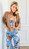 Sophisticated Style Custom CB Italian Pullover - Deep Camel-140 Sweaters-Italianissimo / Holly-Coastal Bloom Boutique, find the trendiest versions of the popular styles and looks Located in Indialantic, FL