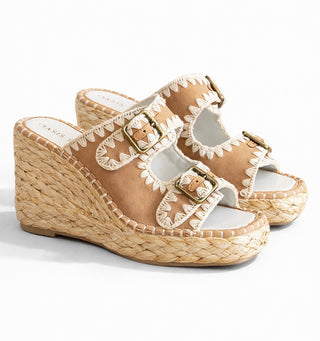 Tropicana Braided Buckle Wedge